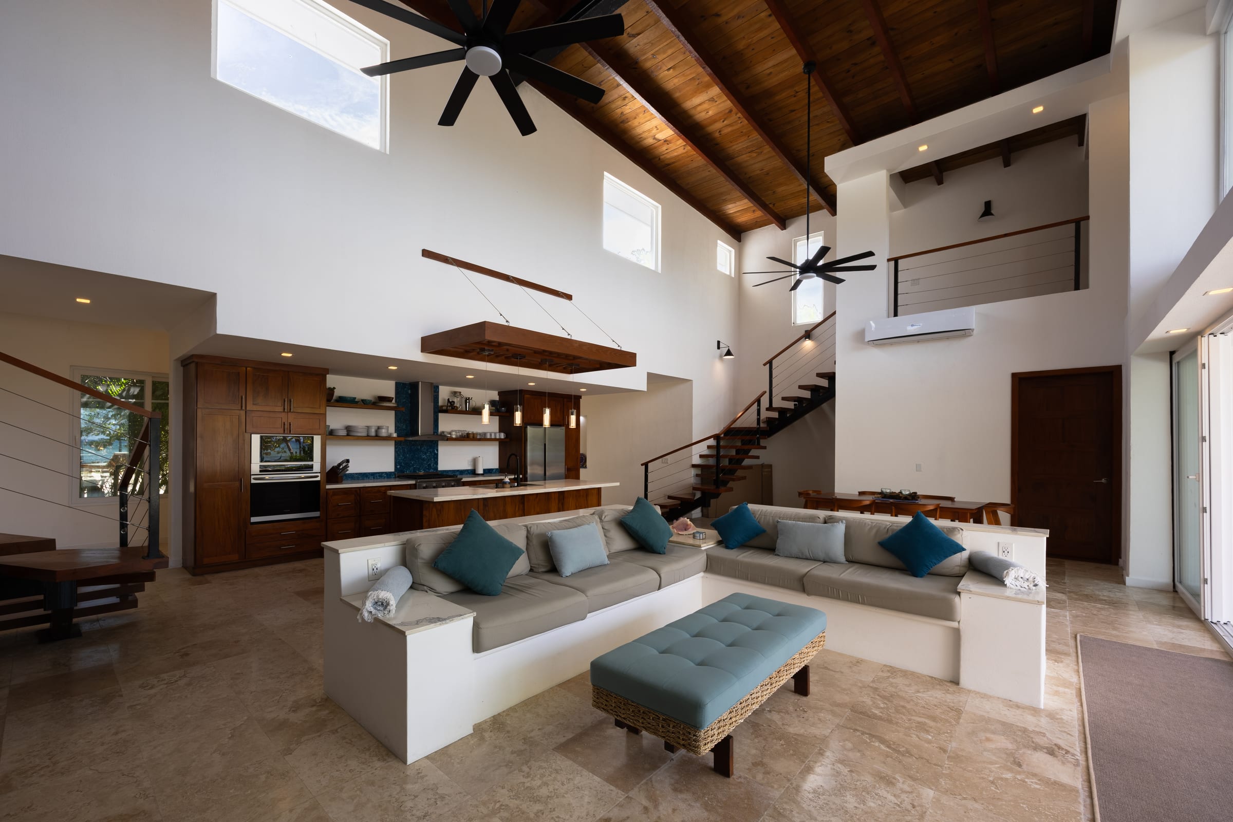 The same living room before editing